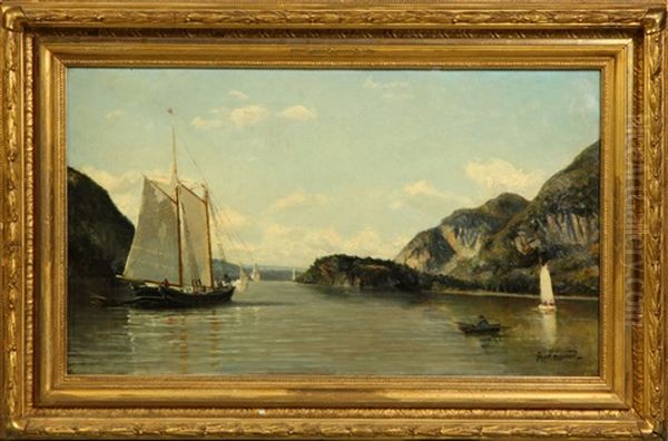 Lake Scene Oil Painting by George Willoughby Maynard