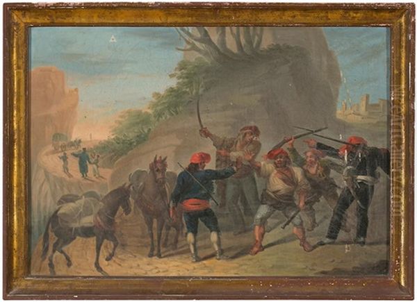 Guerrilleros Oil Painting by Salvador Mayol