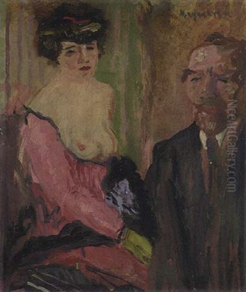 Maler Und Modell Oil Painting by Max Mayrshofer