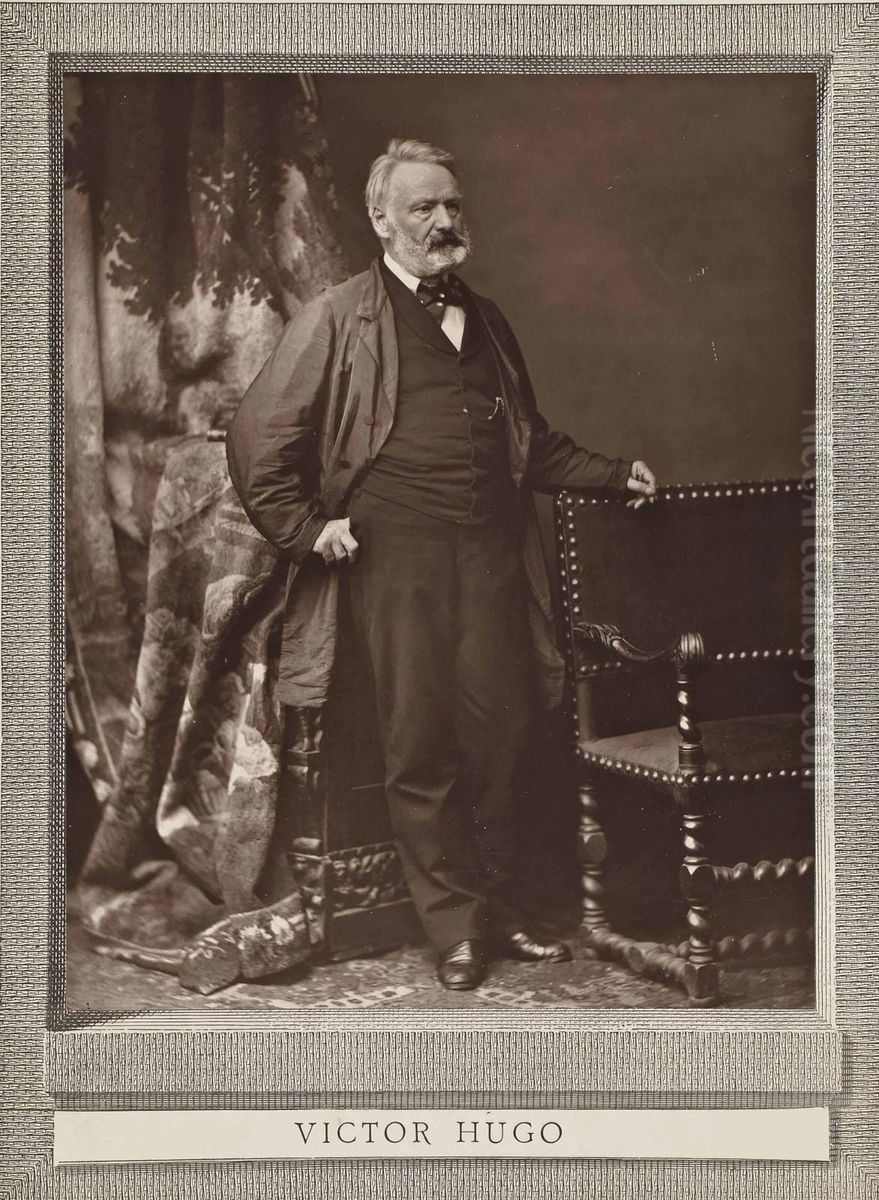 Victor Hugo A Bruxelles Oil Painting by (Albert d'Arnoux) Bertall