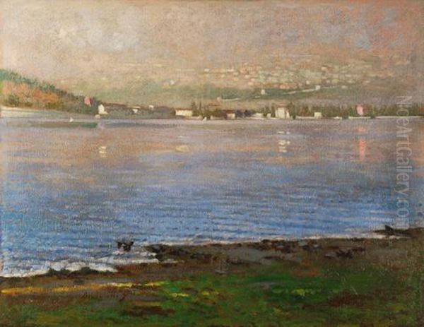 Tramonto Sul Lago Oil Painting by Guido Schmitt