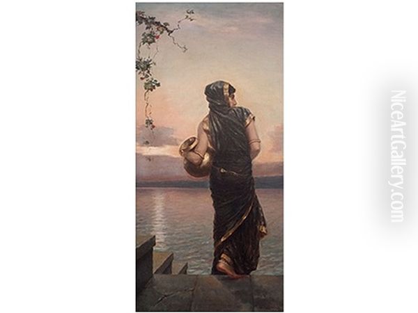 Untitled Oil Painting by Hemen Mazumdar