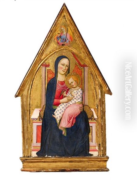 Madonna With Child And The Archangel Michael Oil Painting by Tommaso del Mazza (Master of Santa Verdiana)