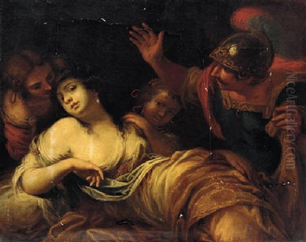 Tarquin And Lucretia Oil Painting by Sebastiano Mazzoni