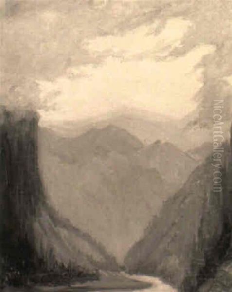 California Landscape Oil Painting by James Edwin Mcburney