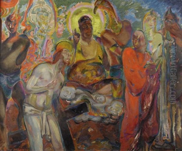 Men's Gods Oil Painting by Henry McCarter