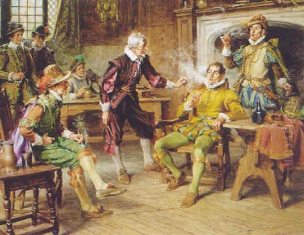 A Matter Of Opinion Oil Painting by Arthur David Mccormick