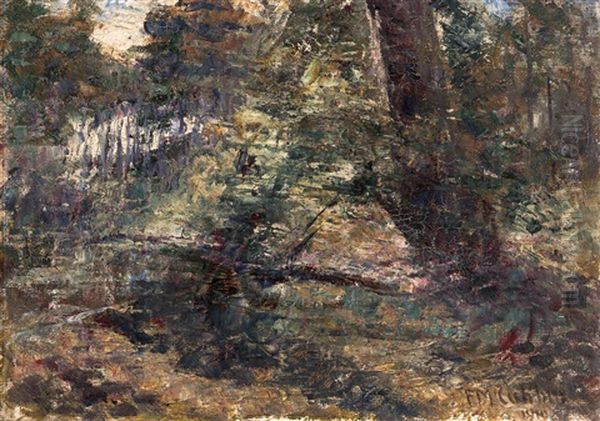 Bush Landscape Oil Painting by Frederick McCubbin