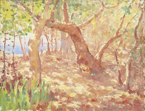 Glimpse Of The Bay Oil Painting by Louis Mccubbin