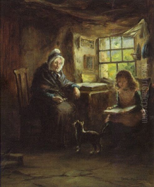 A Request Oil Painting by Tom Mcewan