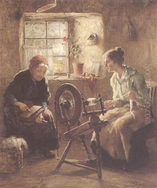 A Highland Industry Oil Painting by Tom Mcewan