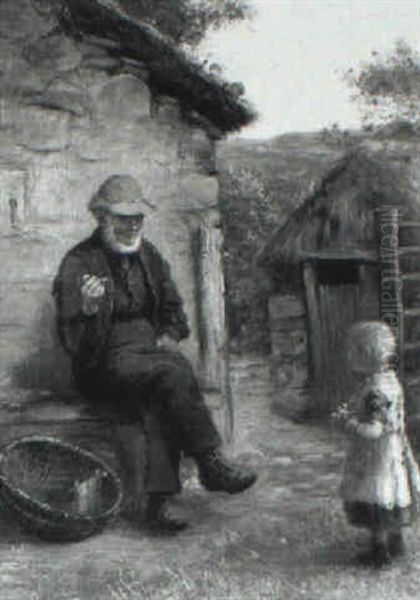 The Sweetest Thing That Ever Grew Beside A Human Door! Oil Painting by Tom Mcewan