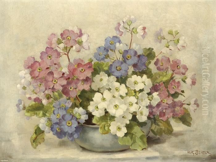 Still Life Of Flowers Oil Painting by Hugo Berten