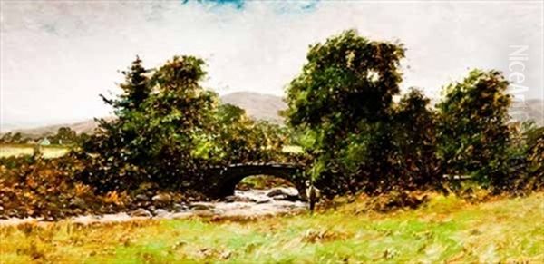 The Bridge At The Foot Of Glen Salach Oil Painting by Thomas Hope Mckay