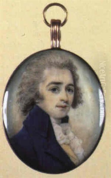 Gentleman In Blue Coat Oil Painting by Patrick John McMoreland