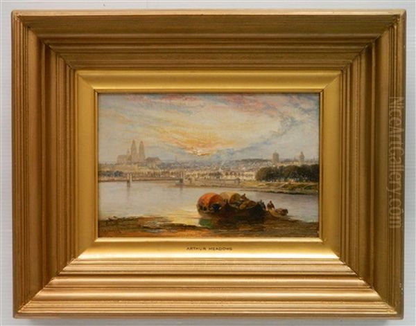 Tours On The Loire Oil Painting by Arthur Joseph Meadows