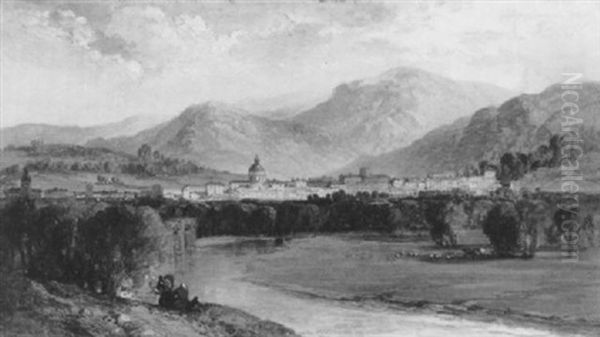 Ansicht Einer Stadt Oil Painting by Arthur Joseph Meadows