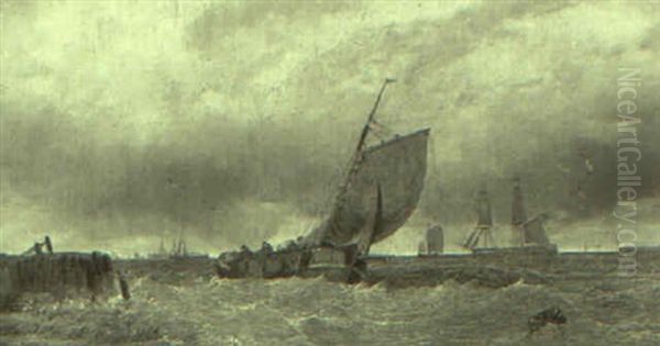 Off Deal Oil Painting by Arthur Joseph Meadows