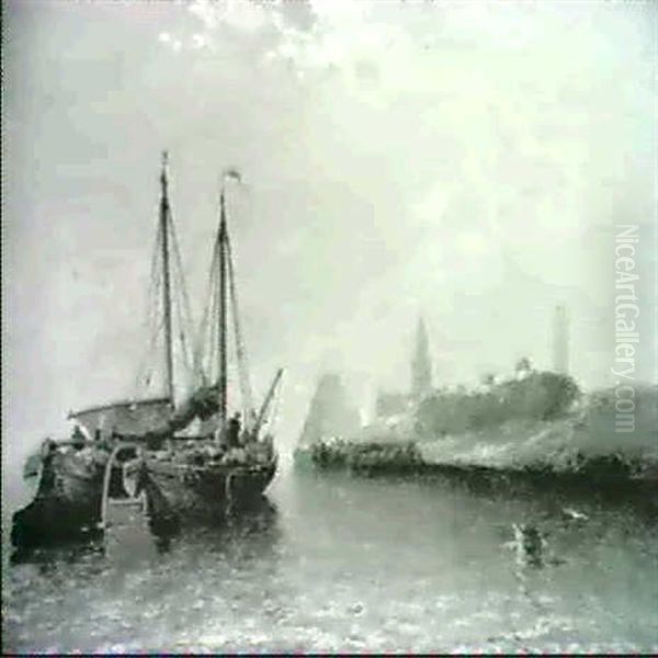 Schiedam, Early Morning Oil Painting by Arthur Joseph Meadows