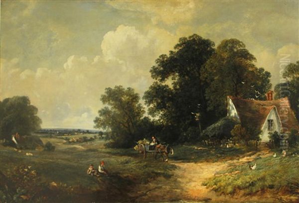 A Surrey Landscape Oil Painting by James Edwin Meadows