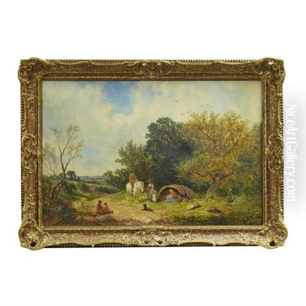 Gypsy Encampment Oil Painting by James Edwin Meadows