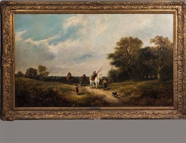 View In Bassett, Wiltshire Oil Painting by James Edwin Meadows