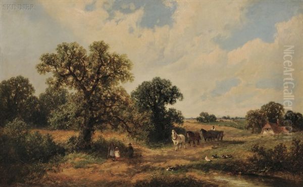 Near South Weald, Essex Oil Painting by James Edwin Meadows