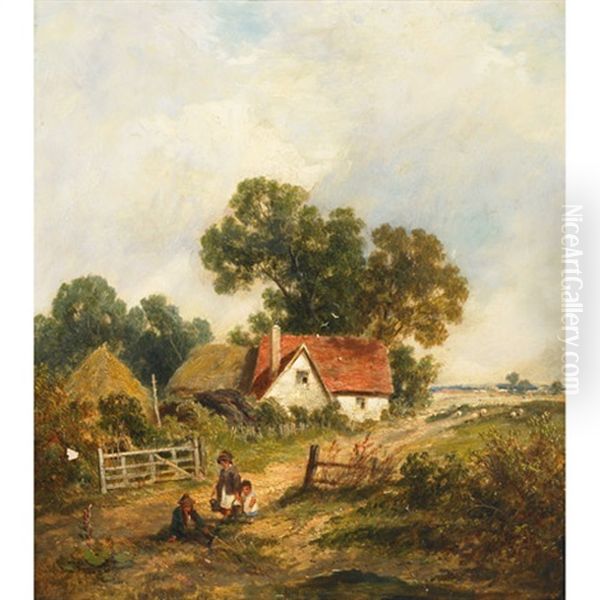 Houghton Mill On The Ouse Oil Painting by James Edwin Meadows
