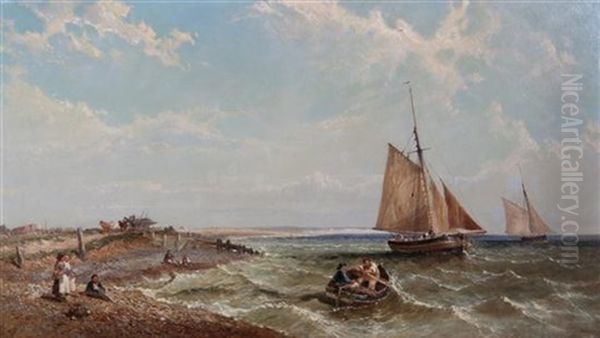 On The Road From Worthing Oil Painting by James Edwin Meadows