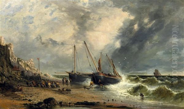 An Der Englischen Kuste Oil Painting by James Edwin Meadows