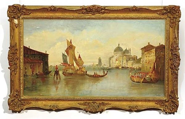 Santa Maria Della Salute Church From Grand Canal Oil Painting by James Edwin Meadows