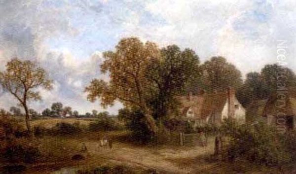 A Summer's Day Oil Painting by James Edwin Meadows