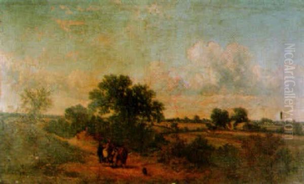 Returning Home From Harvesting Oil Painting by James Edwin Meadows