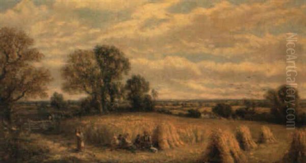 Harvesters Resting Oil Painting by James Edwin Meadows