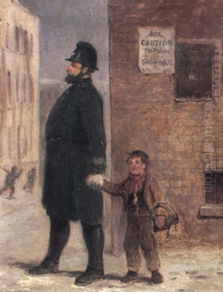 Caught In The Act Oil Painting by James Edwin Meadows