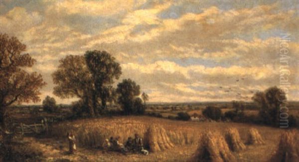 Harvesters Resting Oil Painting by James Edwin Meadows