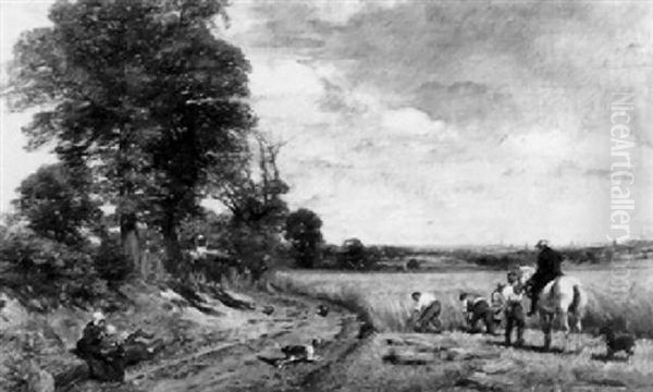 Harvest-time Oil Painting by James Edwin Meadows