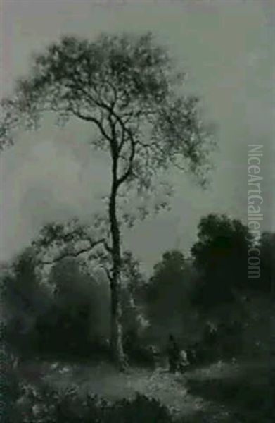 A Country Footpath Oil Painting by James Edwin Meadows