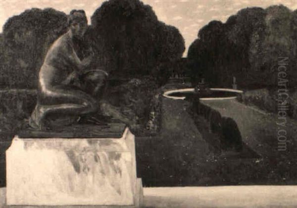 Im Park (versailles) Oil Painting by Karl Mediz