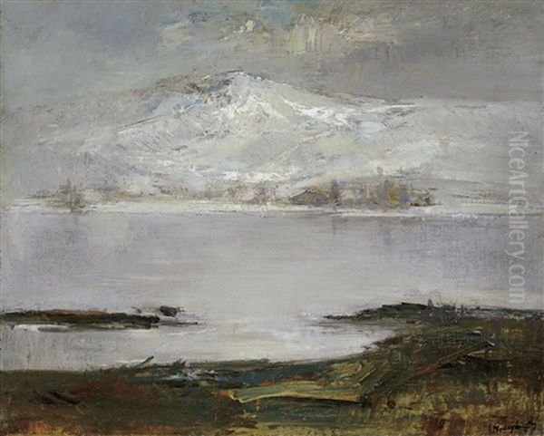 View Of The Tatra Mountains Oil Painting by Laszlo Mednyanszky