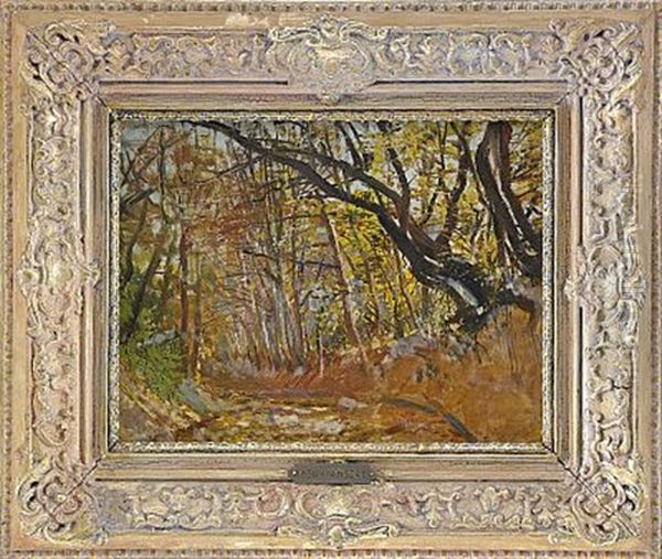 Skogsbryn Oil Painting by Laszlo Mednyanszky