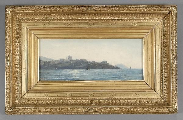 Veduta Di Genova Oil Painting by Auguste Henry Berthoud