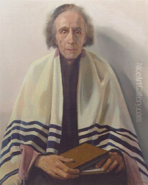 Portrait Of Jopie Breemer As A Praying Jew Oil Painting by Han Van Meegeren