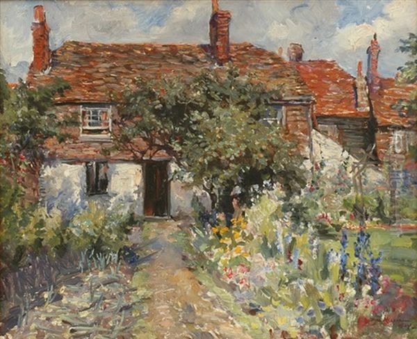 Sussex Cottage Oil Painting by Dora Meeson