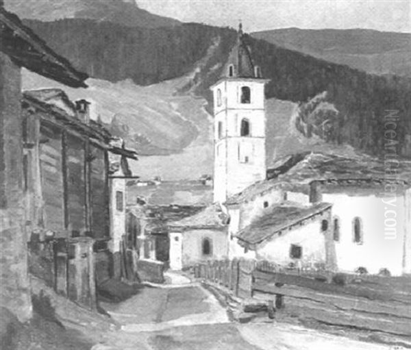 Le Mas De Veyrier Oil Painting by Joseph Megard