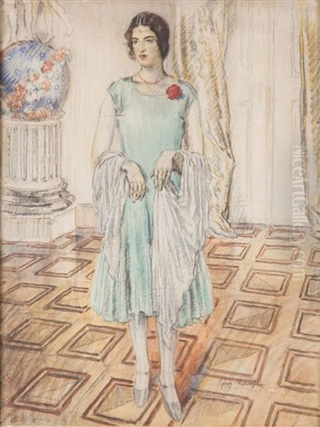 Before The Ball Oil Painting by Josef Mehoffer