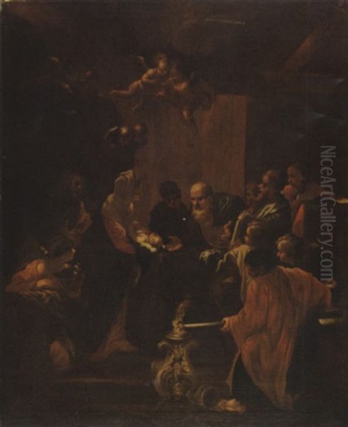 The Presentation In The Temple Oil Painting by Lieven Mehus