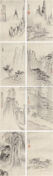 Landscape (+ 11 Others; 12 Works) Oil Painting by Mei Qing