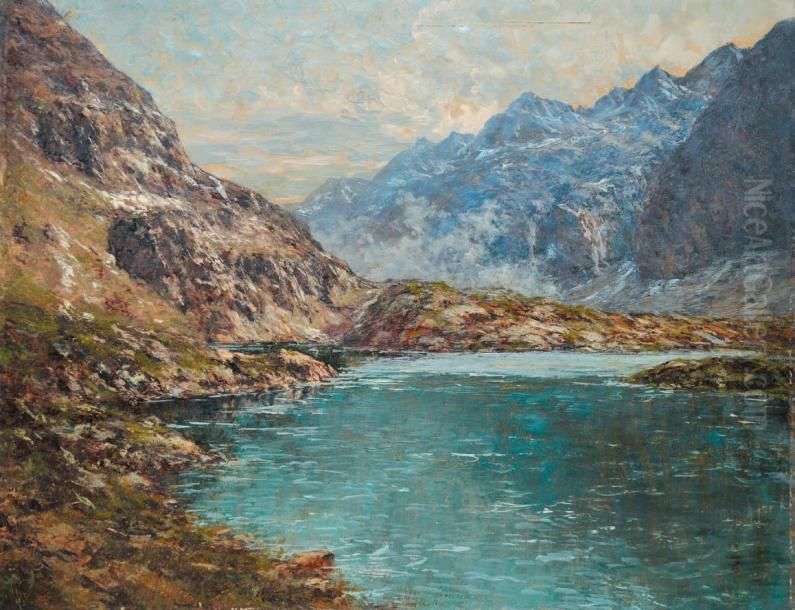 Lac Robert, 
Champrousse Oil Painting by Charles Alexandre Bertier