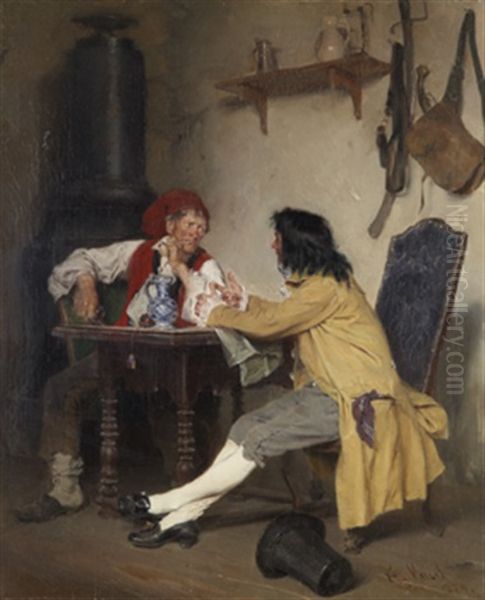 Das Zweigesprech Oil Painting by Ernst Meisel